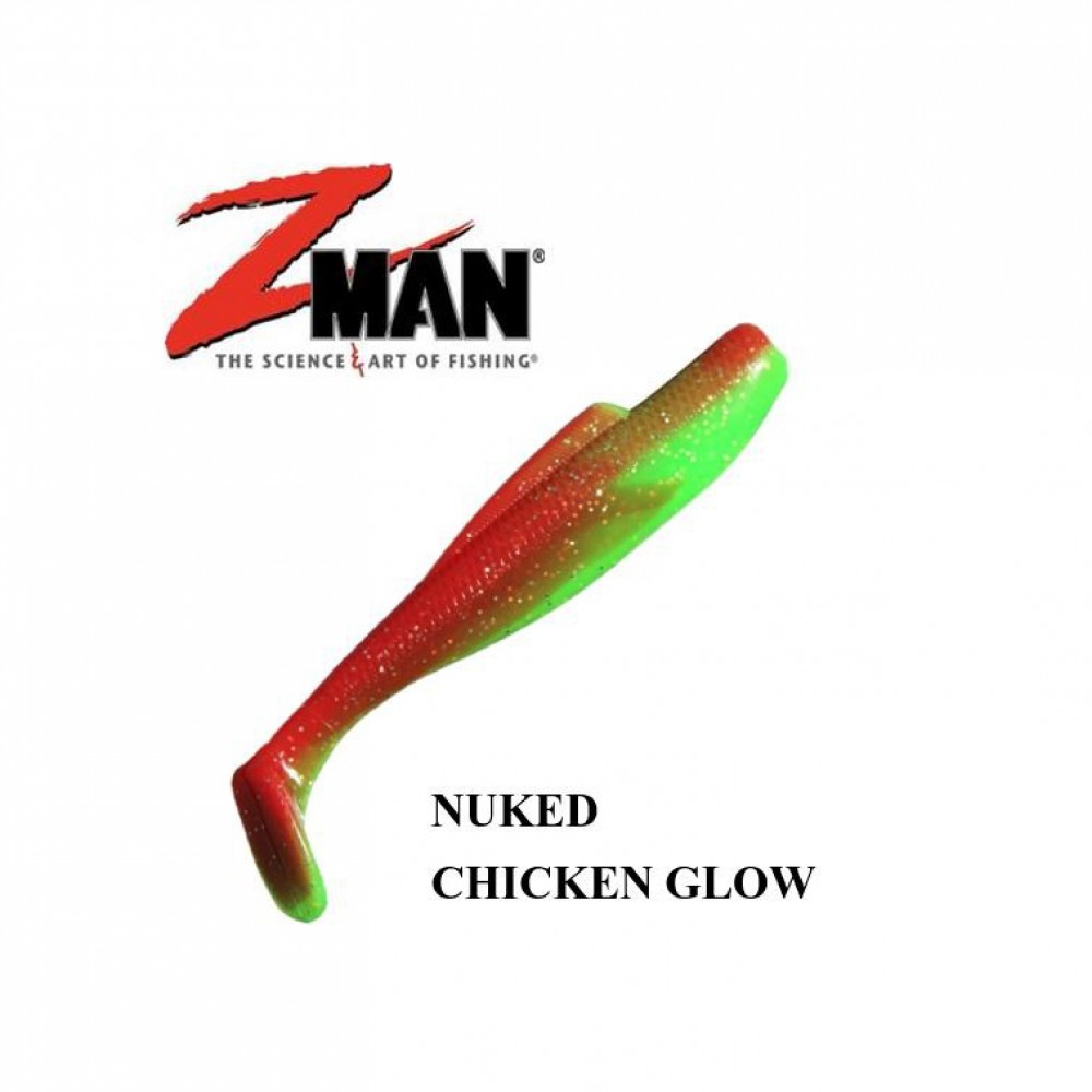 Zman Soft Lure MinnowZ 3 Inch, NUKED CHICKEN GLOW