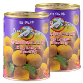 image of PEACE BRAND EXTRA LARGE KING LONGAN BERSIRAP 白鸽牌泰国特大龙眼王之王 565g