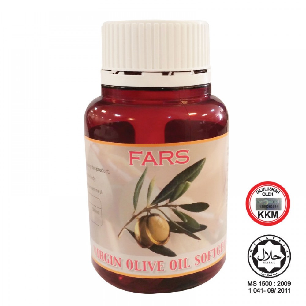 FARS OLIVE OIL SOFTGEL 500MG 60 CAPS / Minyak Zaitun FARS OLIVE OIL SOFTGEL 500MG 60 CAPS / Minyak Zaitun