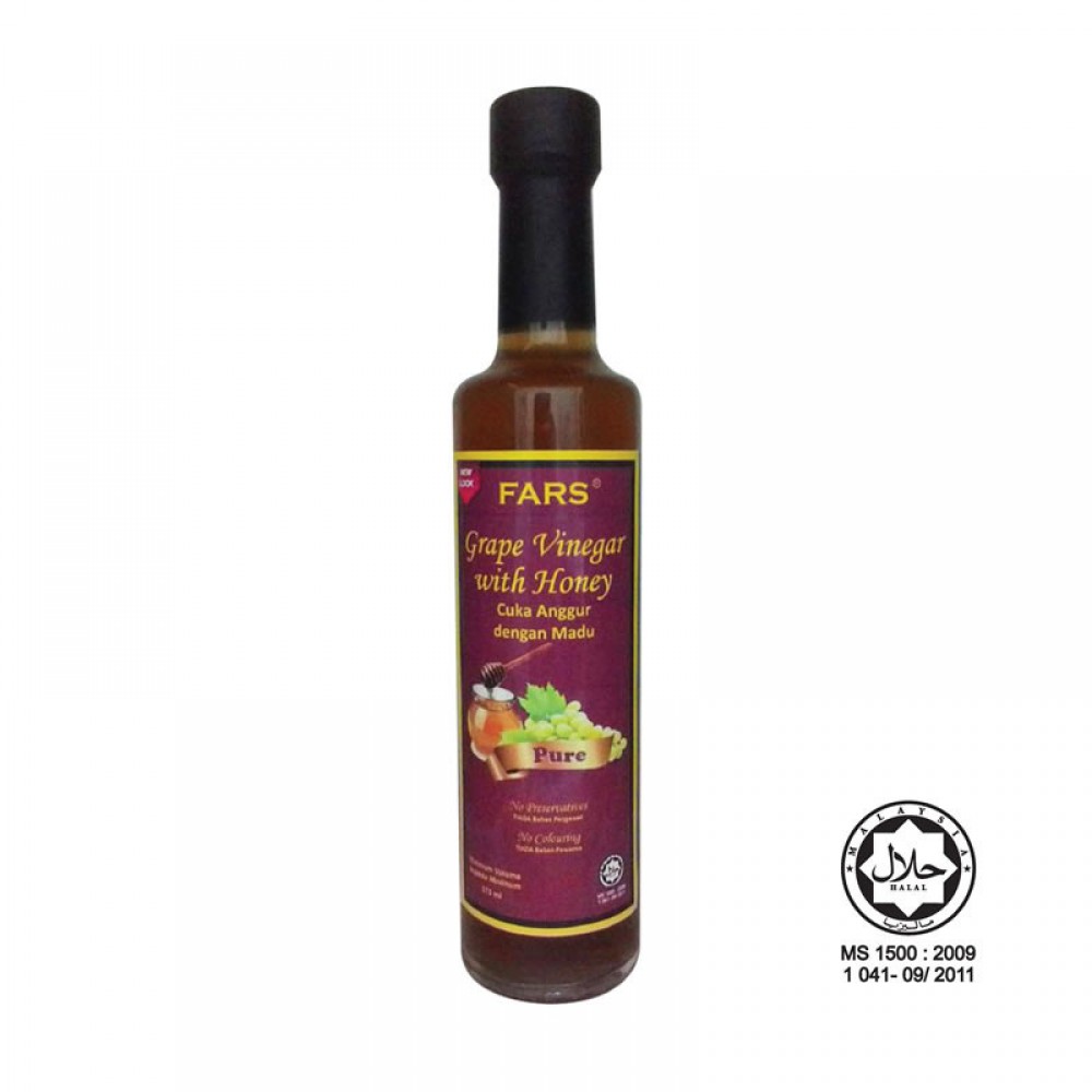 FARS Pomegranate Vinegar With Honey / Cuka Delima dengan Madu 375ml FARS Pomegranate Vinegar With Honey / Cuka Delima dengan Madu 375ml