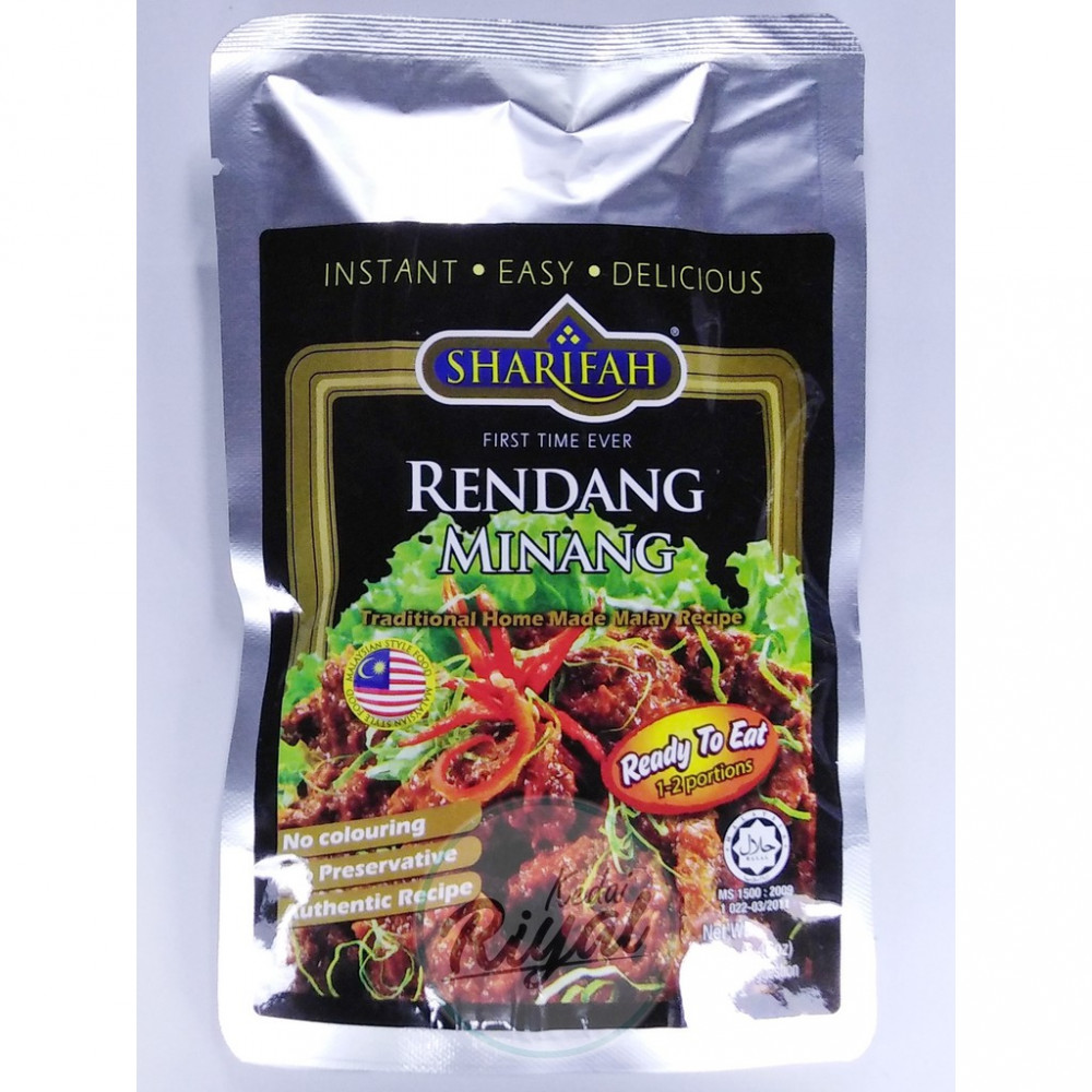 SHARIFAH Rendang Minang 240g Traditional Home Made Malay Recipe Ready To Eat SHL SHARIFAH Rendang Minang 240g Traditional Home Made Malay Recipe Ready To Eat SHL