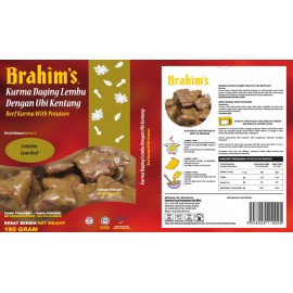 image of Brahim's Kurma Daging Lembu Dengan Ubi Kentang 180g Brahim Brahims MRTE
