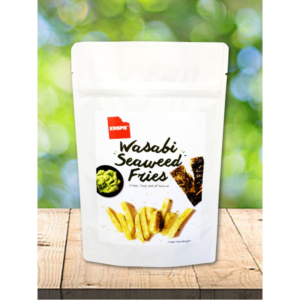 Krispie Wasabi Seaweed Fries (130Gram) Krispie Wasabi Seaweed Fries (130Gram)
