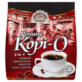 image of Penang traditional roasted black coffee Premium quality Halal 2 in 1 Penang Kopi-O (30g X 20 sachets)