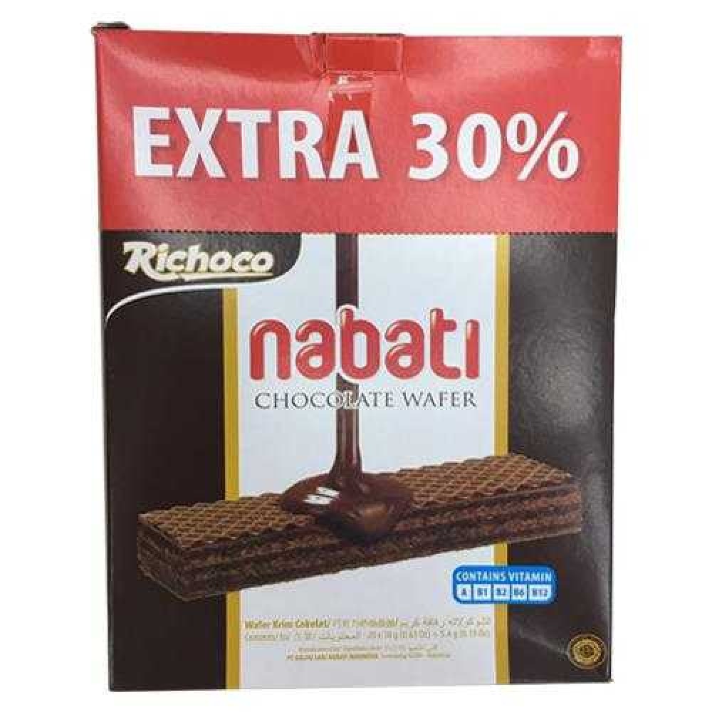 Nabati Wafer Chocolate Extra 30% 20's X 18G Nabati Wafer Chocolate Extra 30% 20's X 18G