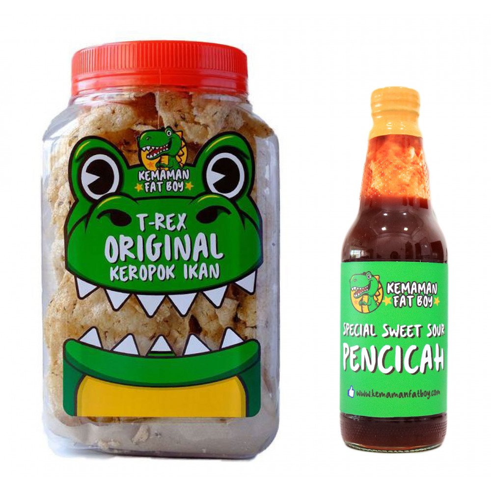 KEMAMAN FAT BOY Keropok Ikan Original Flavoured [100% Authentic] + Pencicah Keropok