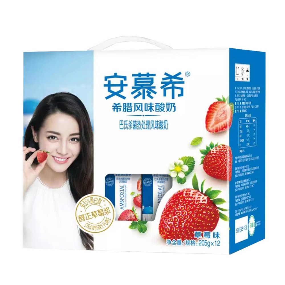 Magstore - 安慕希希腊风味酸奶(草莓味)205g x 12 Magstore - 安慕希希腊风味酸奶(草莓味)205g x 12