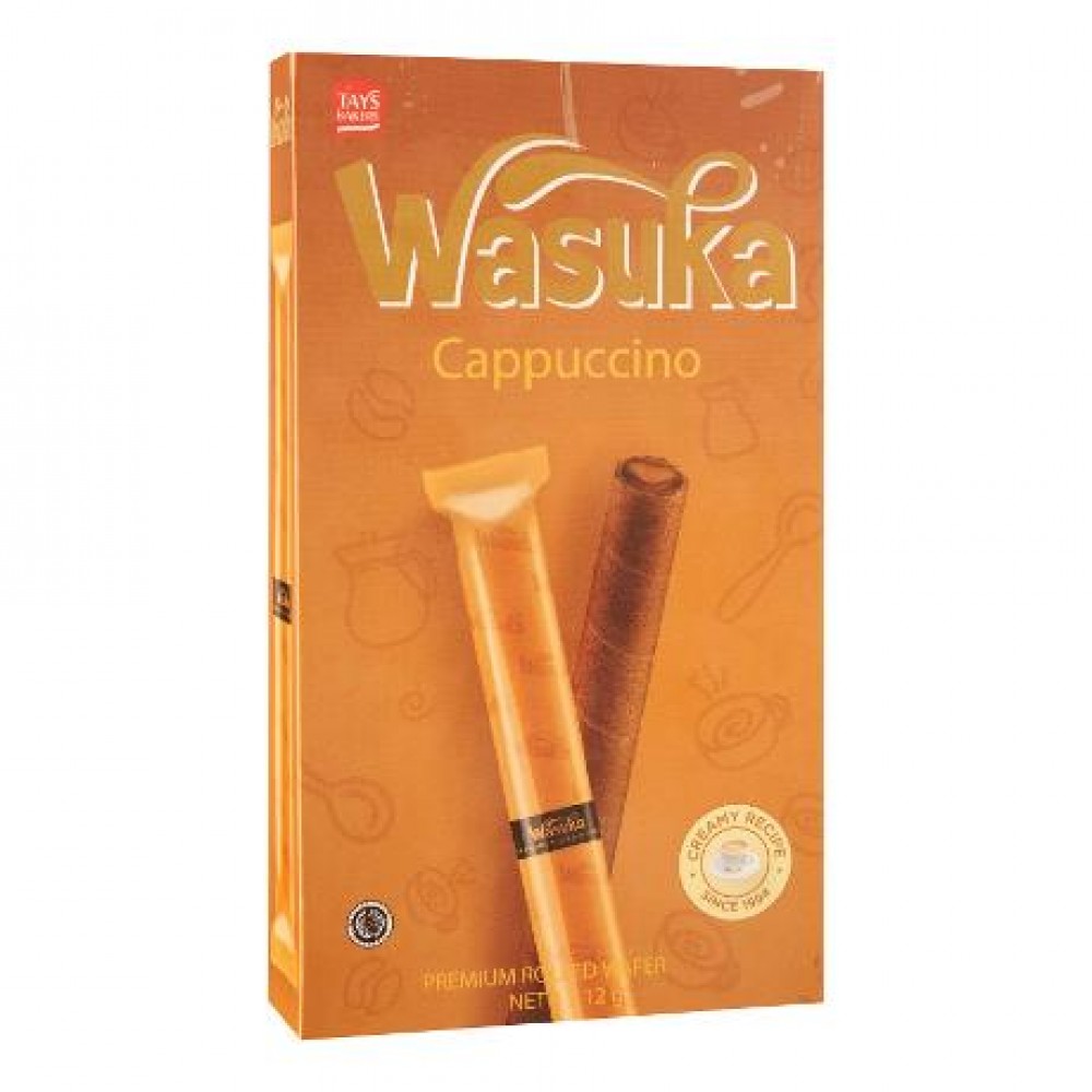 WASUKA WAFER ROLL CAPPUCCINO FLAVOUR 48G WASUKA WAFER ROLL CAPPUCCINO FLAVOUR 48G