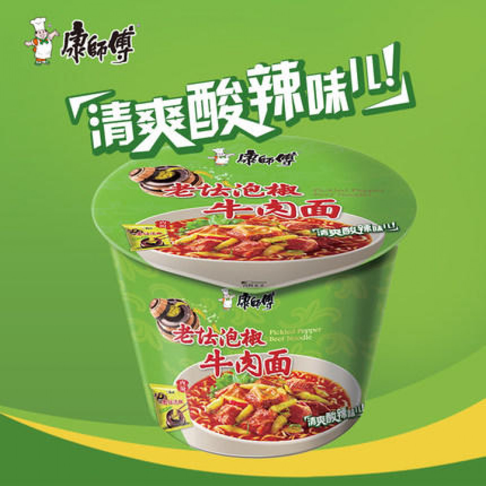 MASTER KANG康师傅泡椒牛肉面108g MASTER KANG康师傅泡椒牛肉面108g