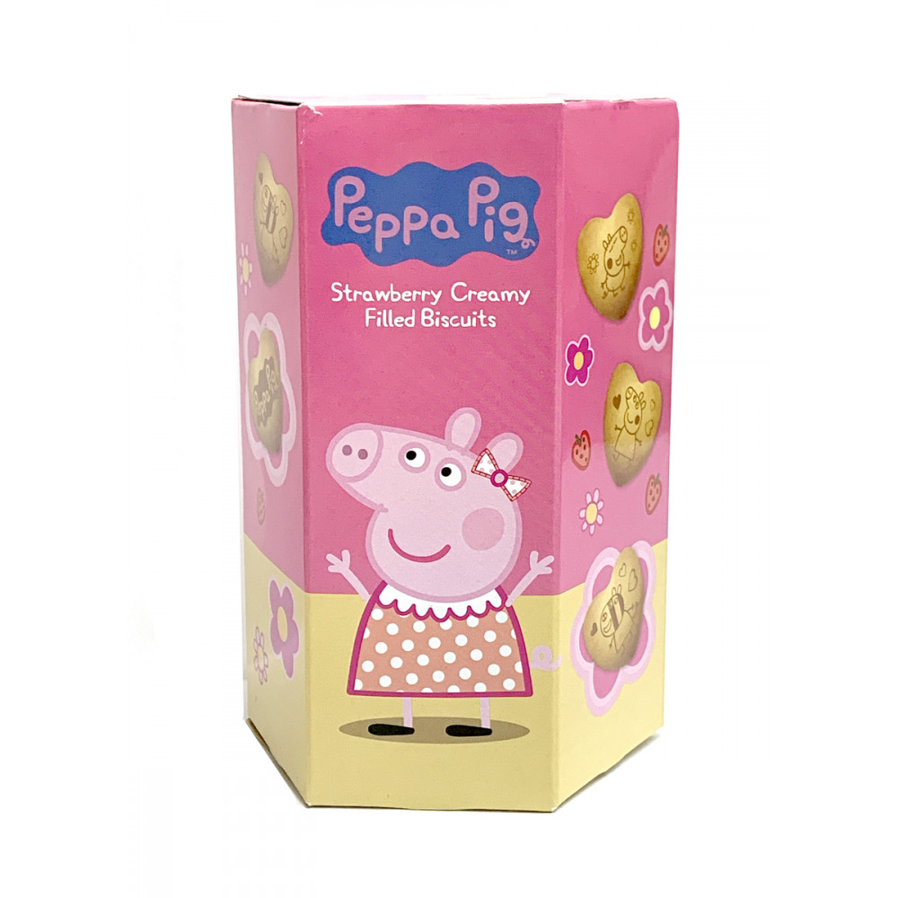 PEPPA PIG STRAWBERRY CREAMY FILLED BISCUITS 40G PEPPA PIG STRAWBERRY CREAMY FILLED BISCUITS 40G