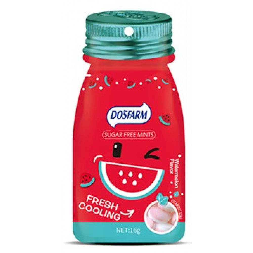 DO'SFARM WATERMELON FLV SUGAR FREE MINTS 16G DO'SFARM WATERMELON FLV SUGAR FREE MINTS 16G