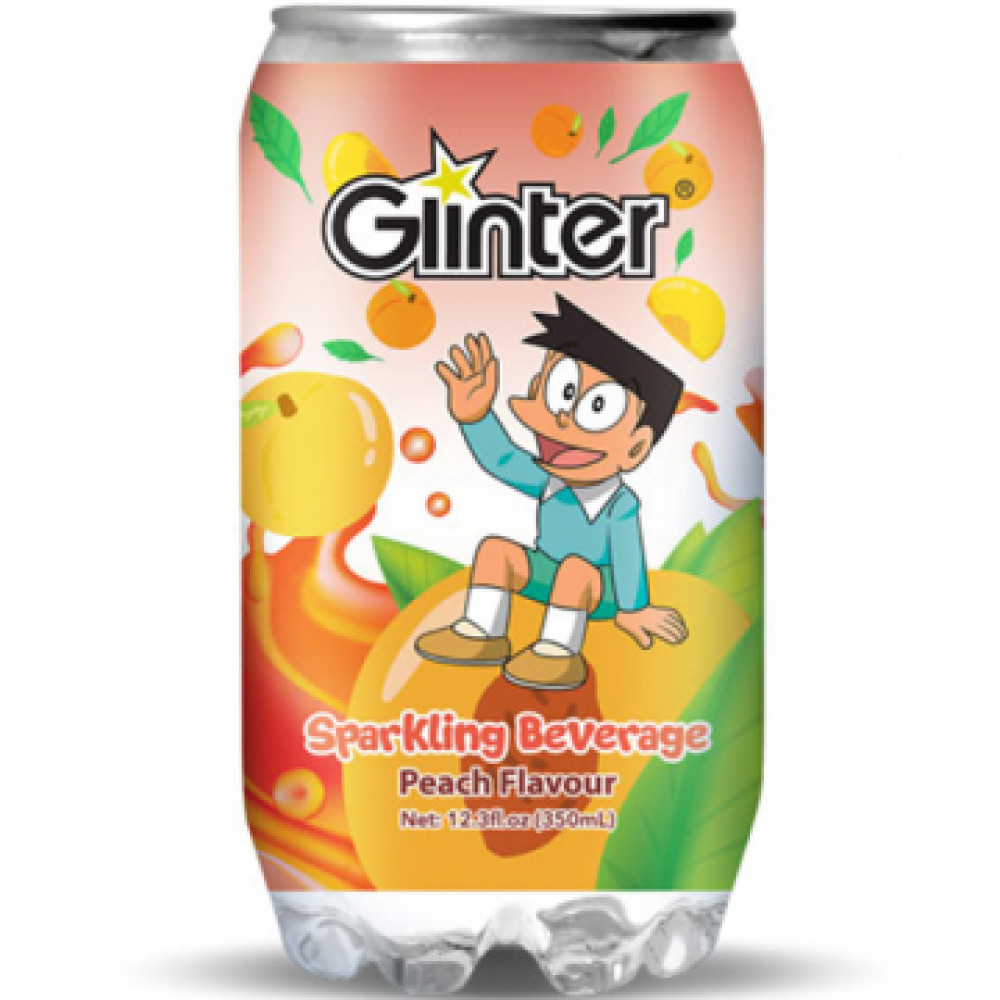 GLINTER DORAEMON PEACH FLAVOUR 350ML GLINTER DORAEMON PEACH FLAVOUR 350ML