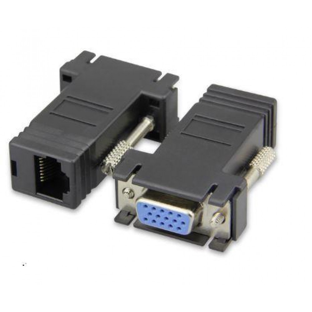 VGA DB15 (F) to LAN RJ45 Extender Adapter (S013) VGA DB15 (F) to LAN RJ45 Extender Adapter (S013)