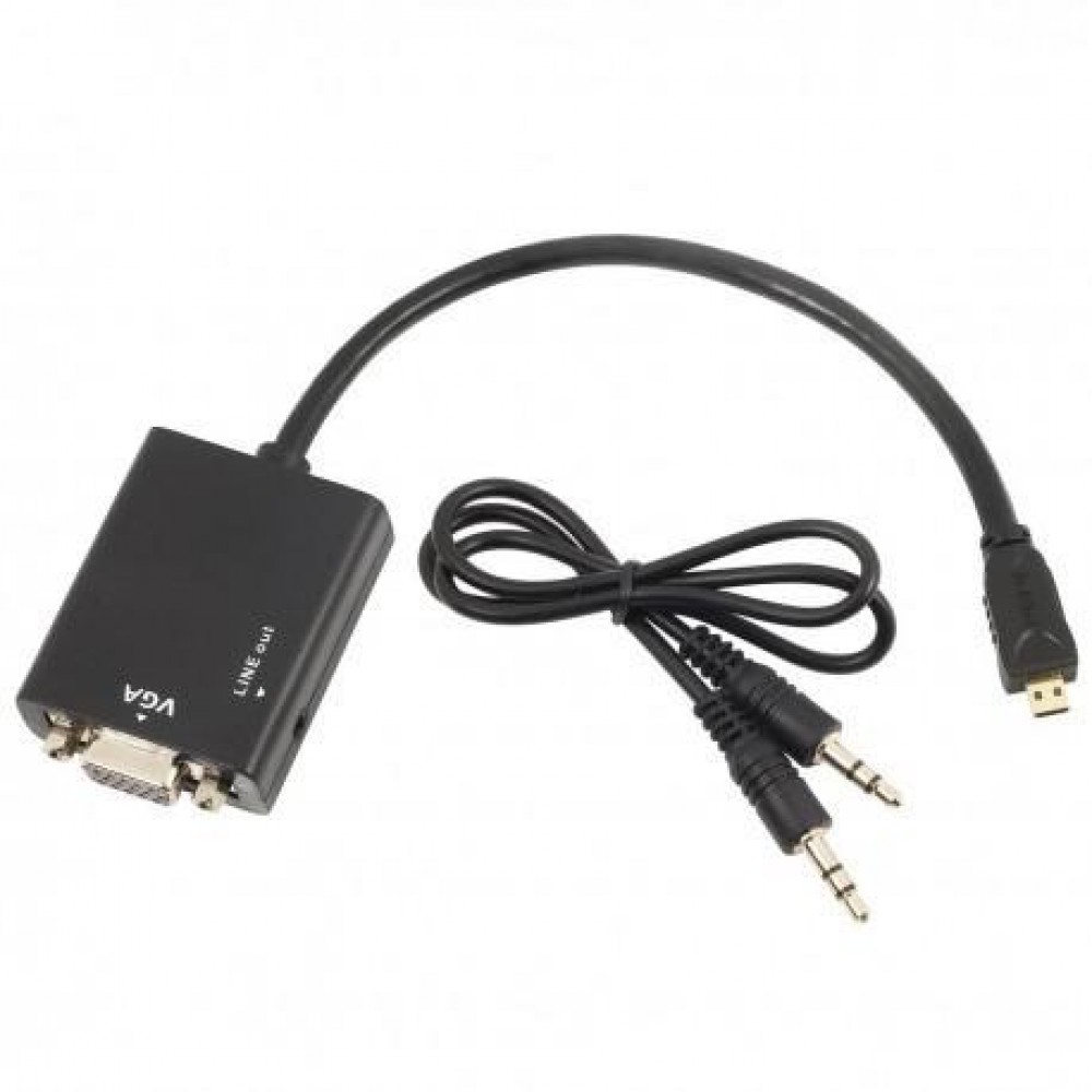 MICRO HDMI (M) TO VGA (F) + 3.5MM AUDIO CONVERTER (S051) MICRO HDMI (M) TO VGA (F) + 3.5MM AUDIO CONVERTER (S051)