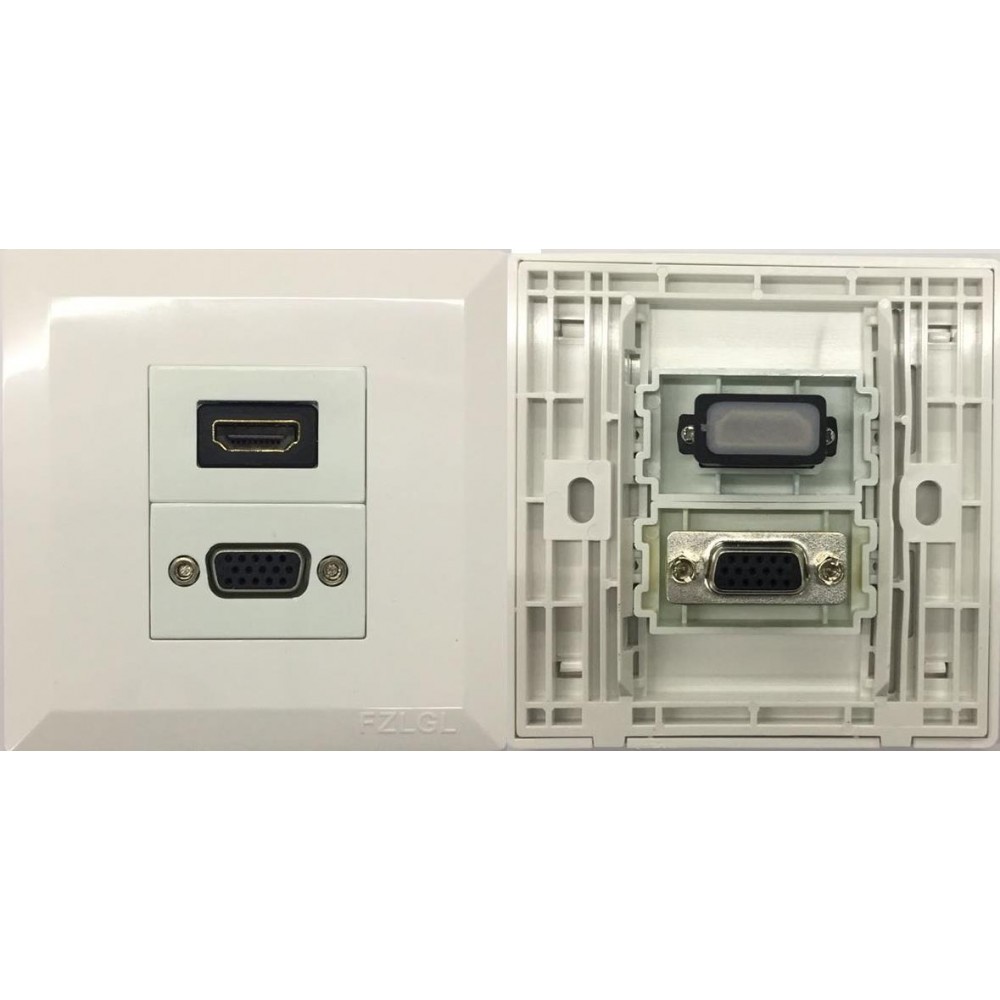 VGA + HDMI V1.4 COMBO FACEPLATE (S069) VGA + HDMI V1.4 COMBO FACEPLATE (S069)