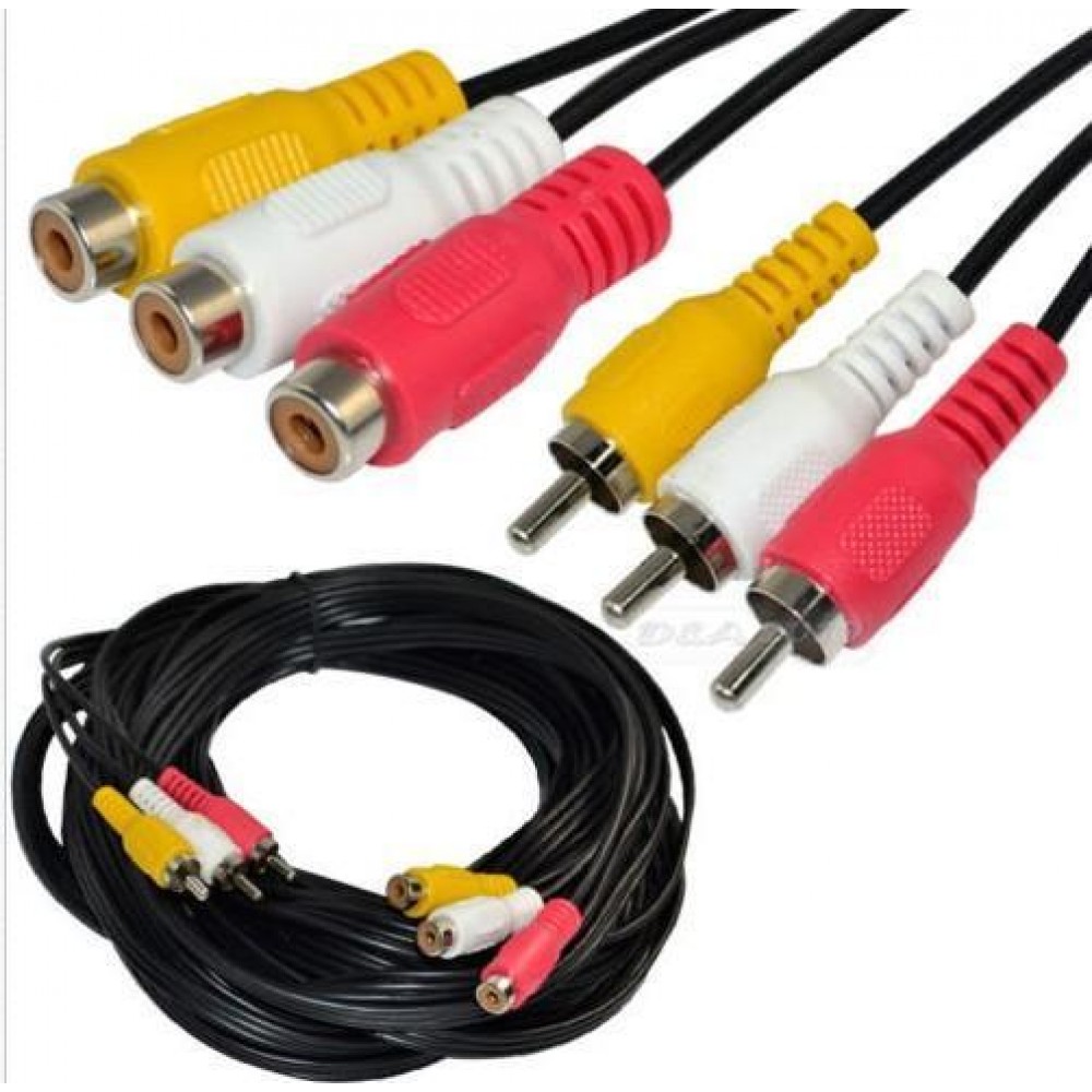 1.5M 3 RCA male to female Audio Composite extension Video Cable (S097) 1.5M 3 RCA male to female Audio Composite extension Video Cable (S097)