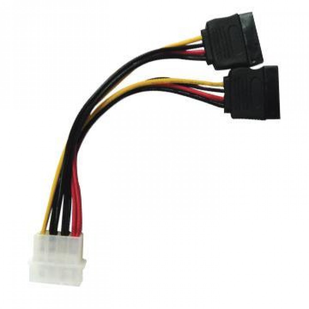 4 PIN MOLEX TO SATA POWER Y SPLITTER CABLE (S101) 4 PIN MOLEX TO SATA POWER Y SPLITTER CABLE (S101)