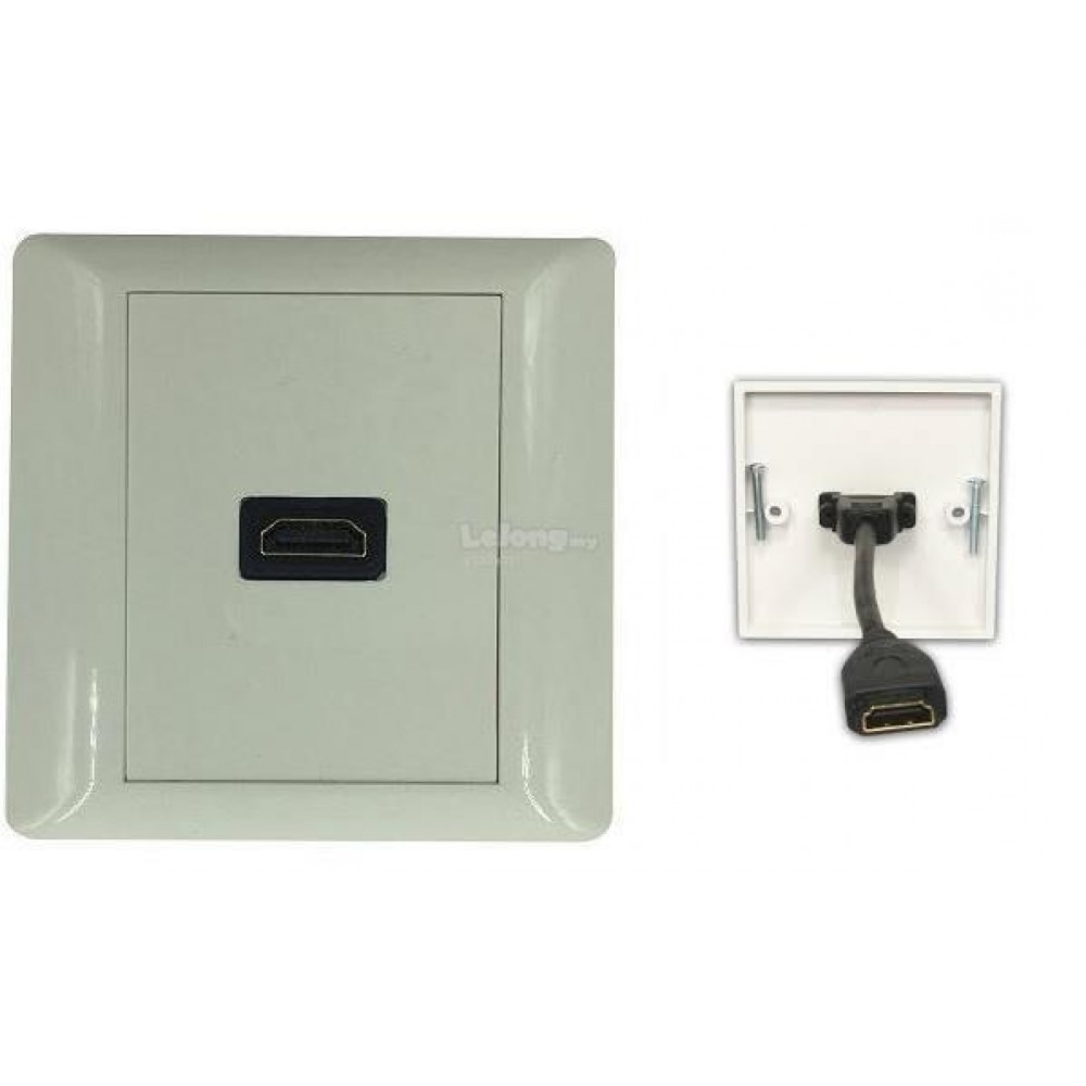 HDMI FACE PLATE V1.4 with 16cm Cable WALL PLATE (S172) HDMI FACE PLATE V1.4 with 16cm Cable WALL PLATE (S172)