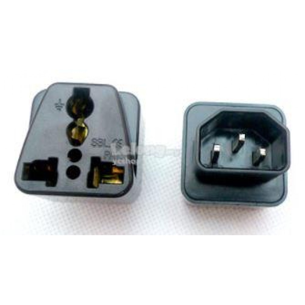IEC C14 Male to C13 Universal UK US Socket PDU UPS Converter (S236) IEC C14 Male to C13 Universal UK US Socket PDU UPS Converter (S236)