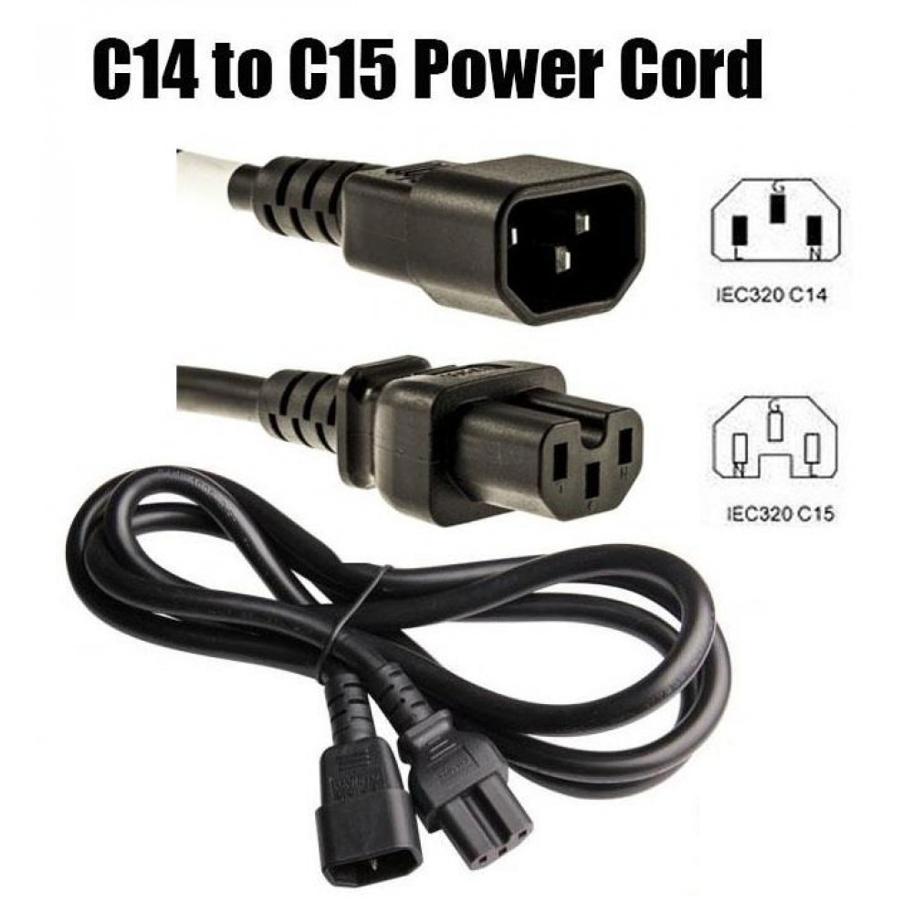 IEC C14 to IEC C15 1.5mm Power Cord 1.5 Meter (S239) IEC C14 to IEC C15 1.5mm Power Cord 1.5 Meter (S239)