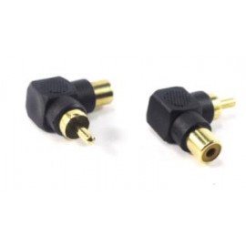 image of RCA Male to Female 90 Degree L Shape Gender Converter Adapter (S283)