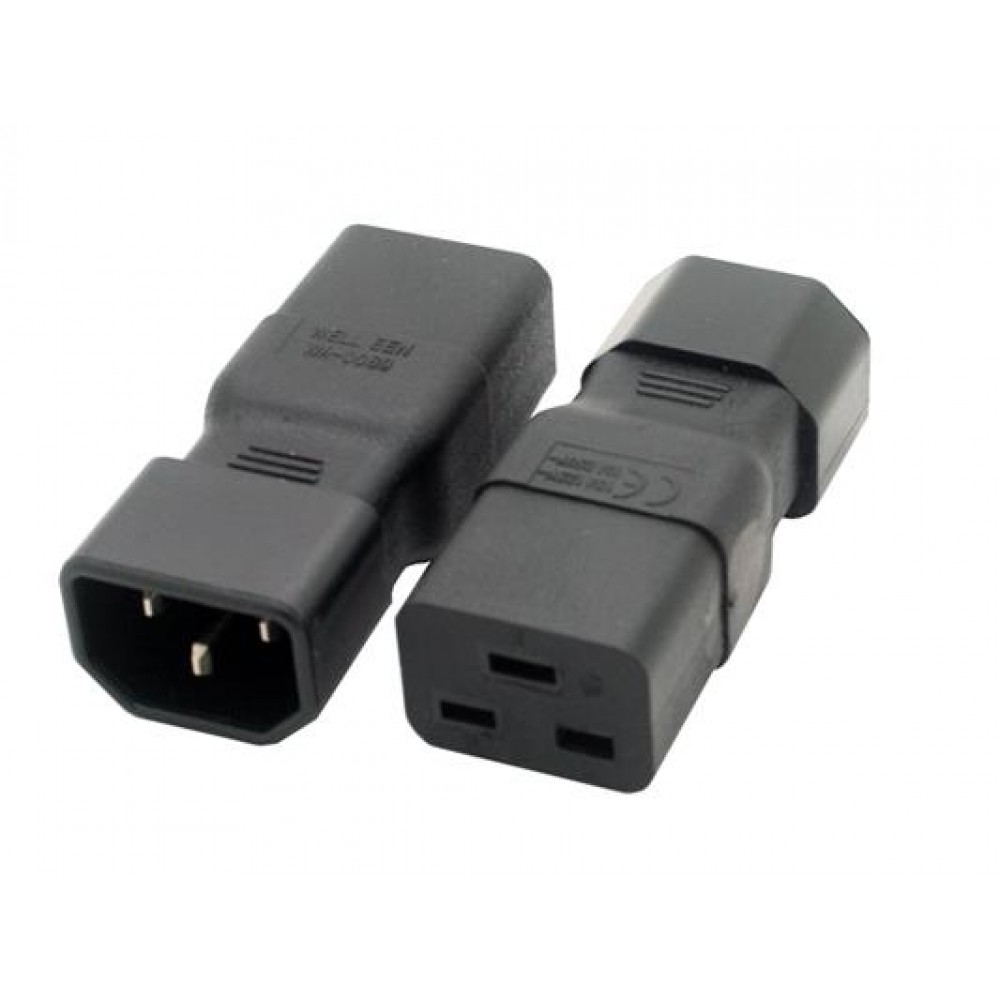 IEC C14 Male to C19 Female PDU UPS Power Converter 10A 250V (S266) IEC C14 Male to C19 Female PDU UPS Power Converter 10A 250V (S266)
