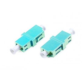 image of LC-LC OM3 MM Multimode Fiber Optic Joint Simplex Coupler Flange (S286)