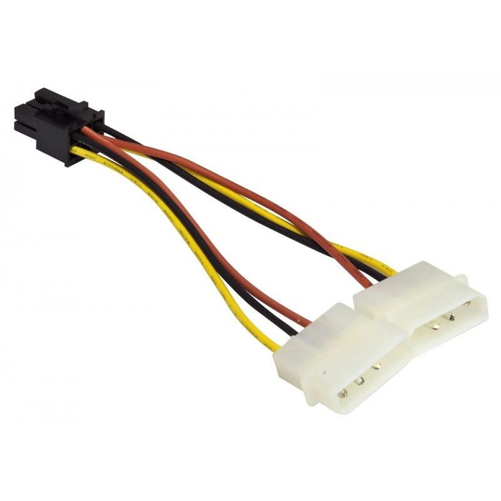MOLEX 4 PIN (M) TO 6 PIN PCI-E POWER FOR GRAPHIC CARD (S296) MOLEX 4 PIN (M) TO 6 PIN PCI-E POWER FOR GRAPHIC CARD (S296)
