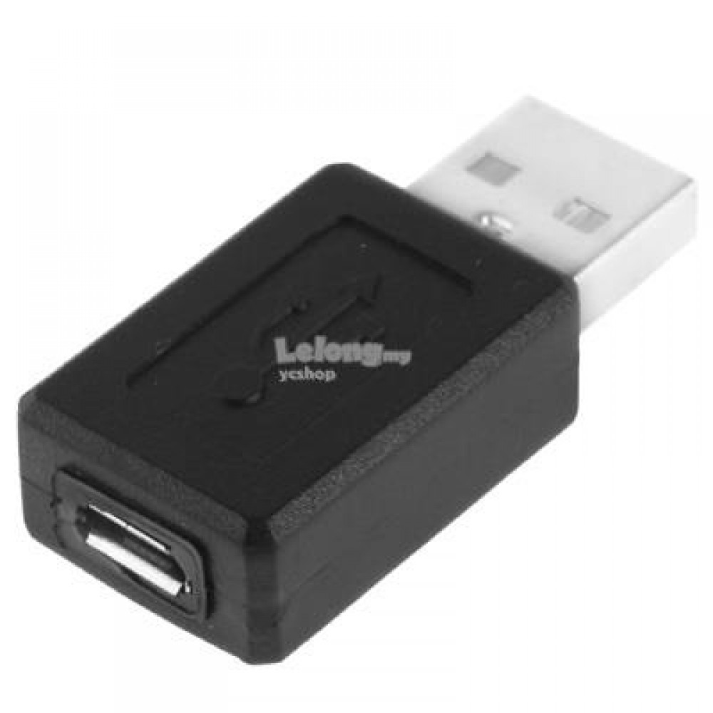 USB 2.0 AM to Micro USB Female Adapter Black (S396) USB 2.0 AM to Micro USB Female Adapter Black (S396)