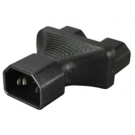 image of IEC 320 C14 3 Pin (M) To 2x C13 (F) Y Type Power Split Adapter (S493)