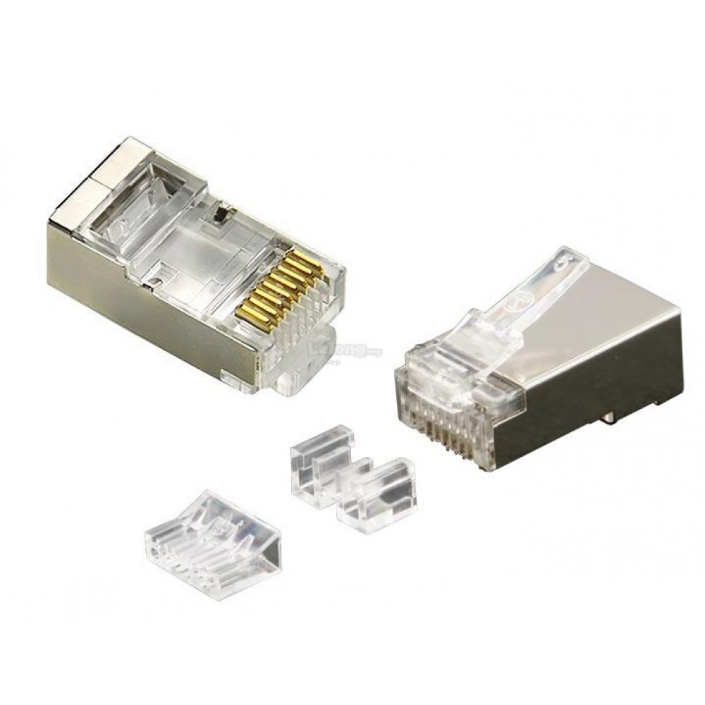 CAT6A RJ45 SHIELDED METAL CONNECTOR WITH 3 PCS (S455) CAT6A RJ45 SHIELDED METAL CONNECTOR WITH 3 PCS (S455)