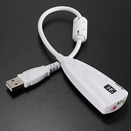 image of USB 2.0 Virtual 7.1 Channel 3D 5HV2 Audio External Sound Card (S007)