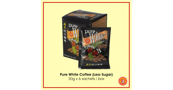Pure White coffee (Less Sugar) 30 g x 6 sachets