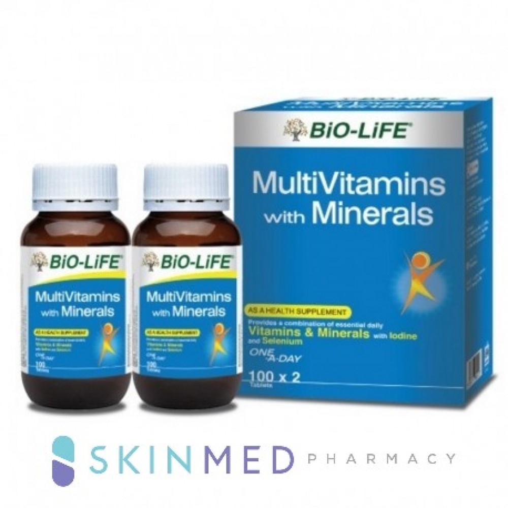 BIO-LIFE MULTIVITAMINS WITH MINERALS 100S X 2