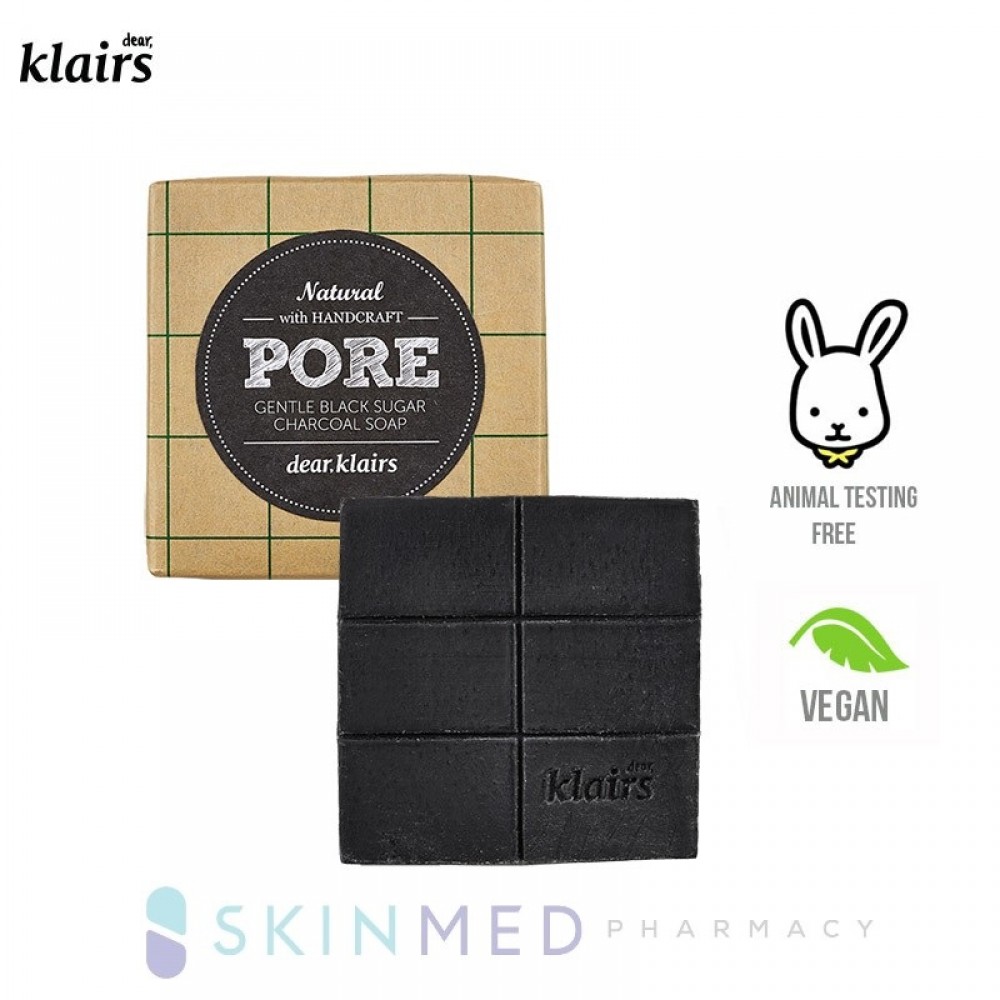 KLAIRS GENTLE BLACK SUGAR CHARCOAL SOAP 100G KLAIRS GENTLE BLACK SUGAR CHARCOAL SOAP 100G