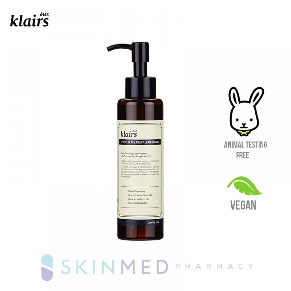 KLAIRS GENTLE BLACK DEEP CLEANSING OIL 150ML KLAIRS GENTLE BLACK DEEP CLEANSING OIL 150ML