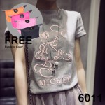 【READY STOCK PROMO】 6011 & 6056 Mickey Mouse T-Shirt FREE Cosmetic Bag