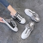 Ins wind flat letter head cover shoes