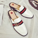 GG Vintage baotou half-slip slippers