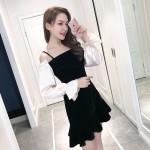 Sexy off-the-shoulder slim slimming dress