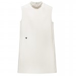 Straight sleeveless vest embroidered a-line dress