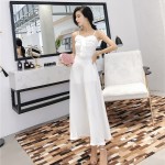 Ruffled sling high waist long A-line dress long skirt