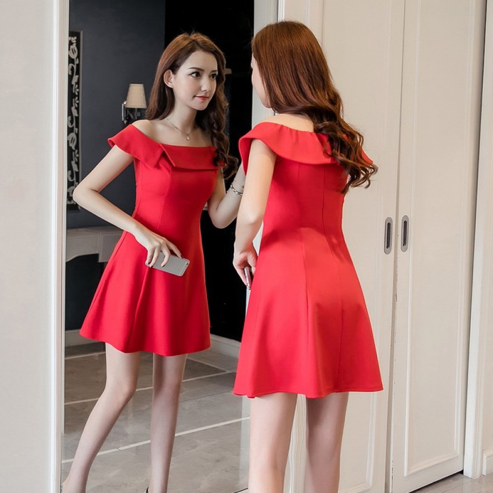 Drop shoulder A line layered dress
