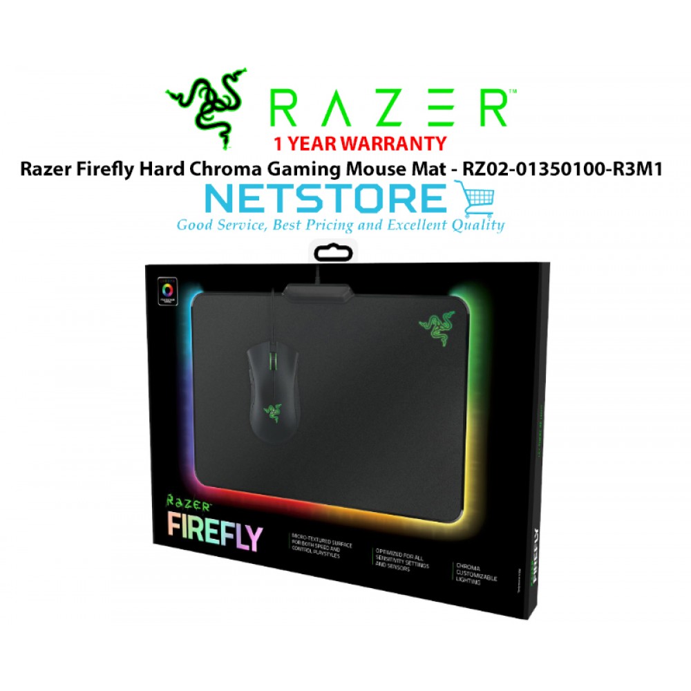 Razer Firefly Hard Chroma Gaming Mouse Mat - RZ02-01350100-R3M1