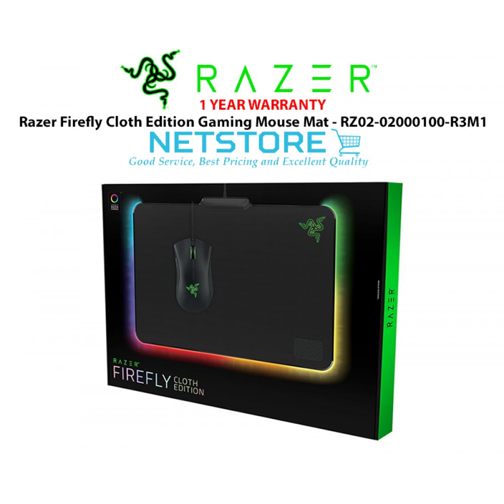 Razer Firefly Cloth Edition Gaming Mouse Mat - RZ02-02000100-R3M1