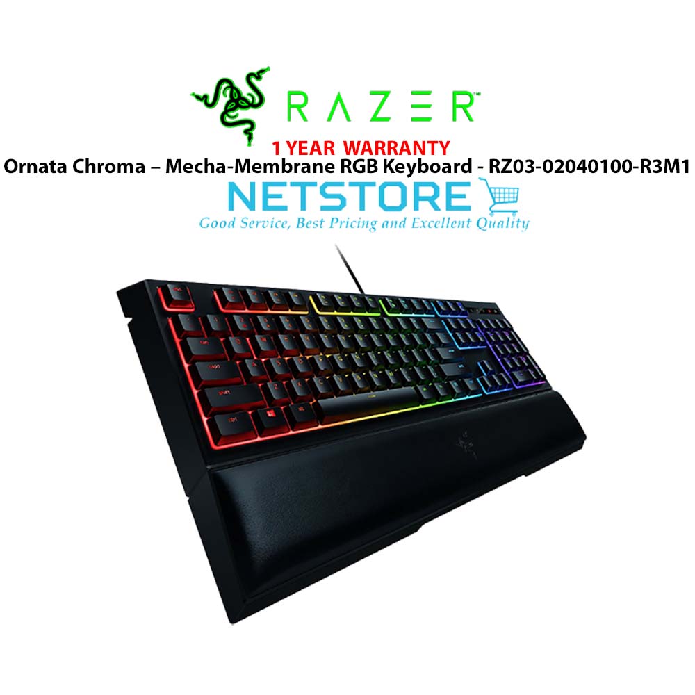 Razer Ornata Chroma – Mecha-Membrane RGB Keyboard - RZ03-02040100-R3M1