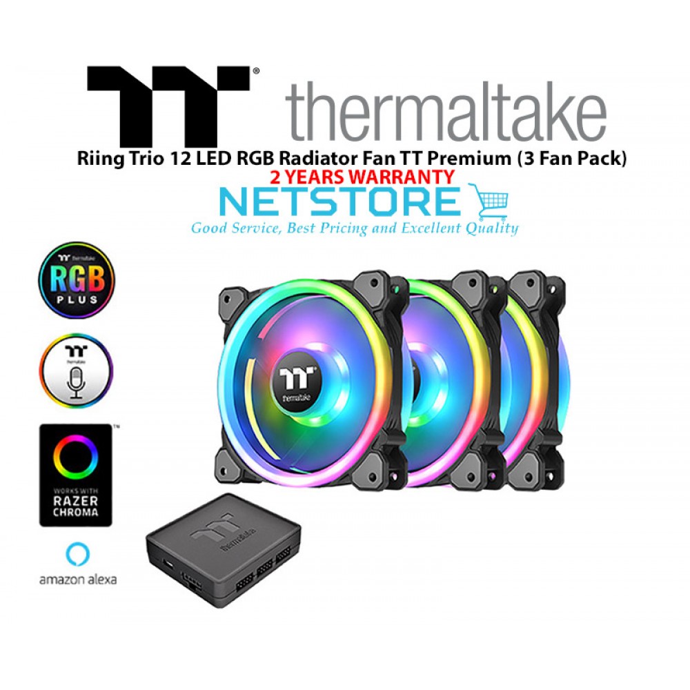Thermaltake Riing Trio 12 RGB Radiator Fan TT Premium Edition (3-Fan ...