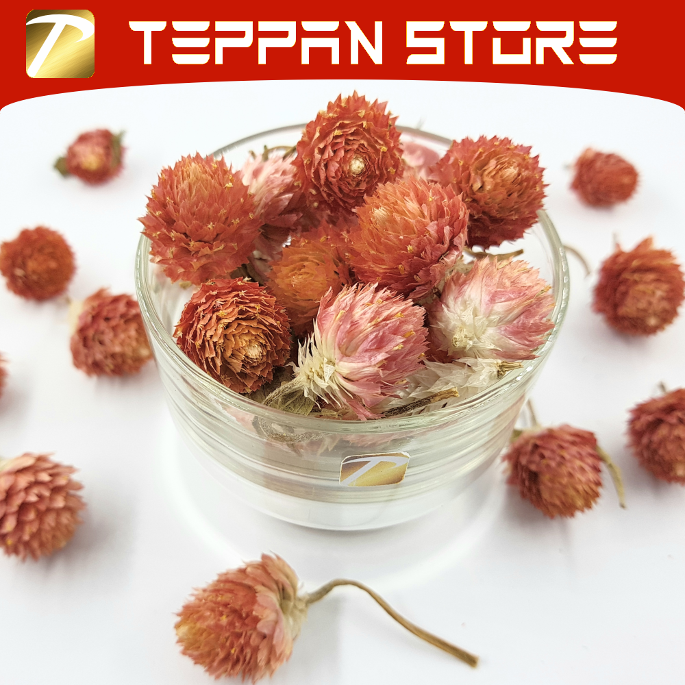 [50g] Globe Amaranth Flower Tea | 红巧梅花茶 Teh Bunga Butang -Malaysia -Flower Tea -Teh Bunga