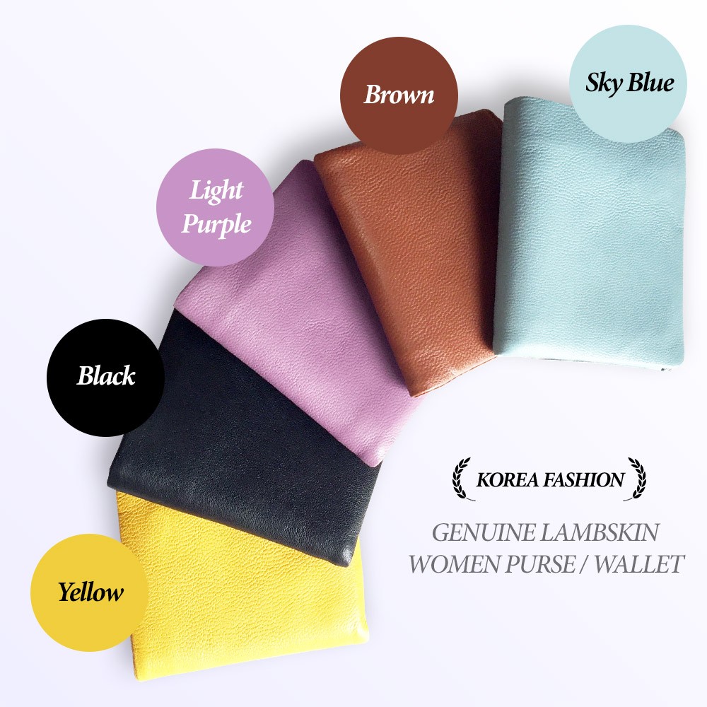 Korea Fashion Genuine Lambskin Women Purse / Wallet Korea Fashion Genuine Lambskin Women Purse / Wallet