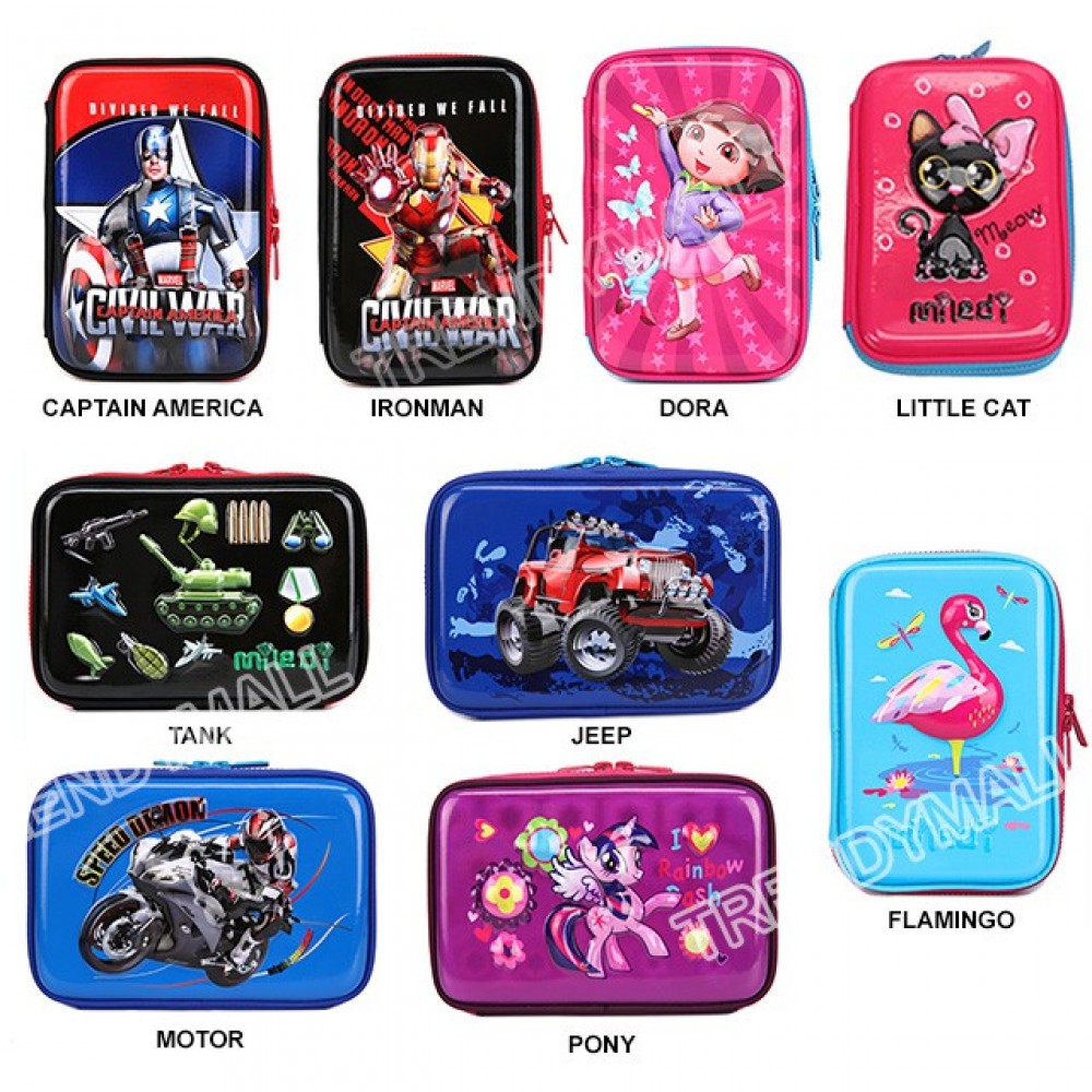 Pony - Inspired 3D Marvel Heroes Large Pencil Case / Stationery Pony - Inspired 3D Marvel Heroes Large Pencil Case / Stationery
